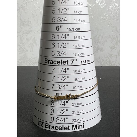 Jennifer Name Gold Tone Chain Bracelet With Lobster Clasp - Picture 3 of 3